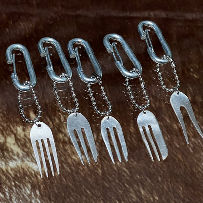 Fork bag charms on a ball chain