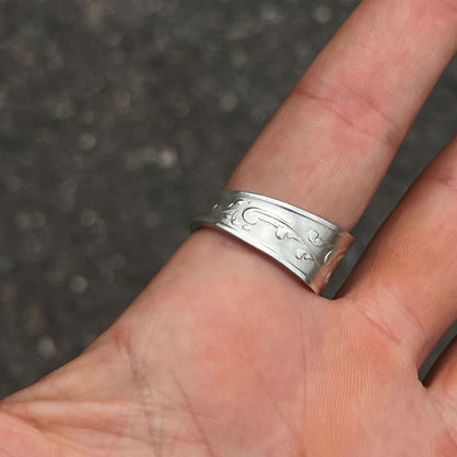hand wearing ring zoom in